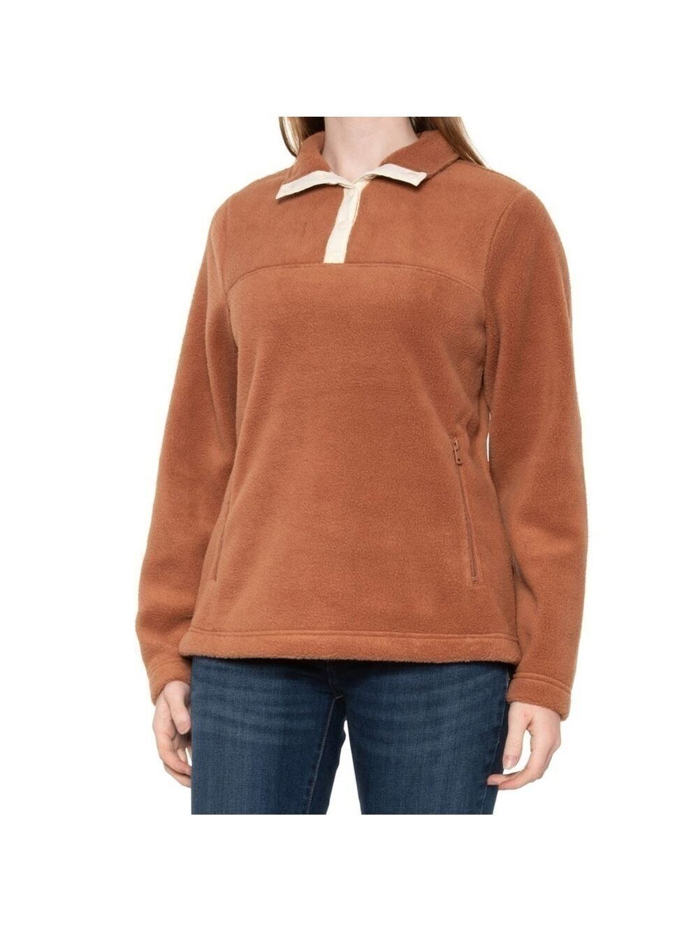 Telluride Clothing Company Fleece Snap Popover Sweater Large
